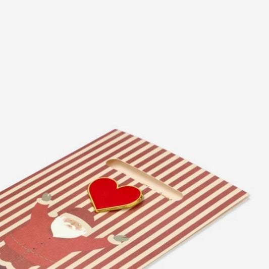 Card with Envelope Xmas Heart Badge (In)