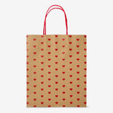 Gift Bag Craft W Small Redhearts 19X23Cm