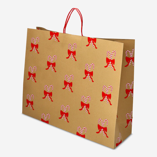 Giftbag Giant Crft Candycane Print 40X50