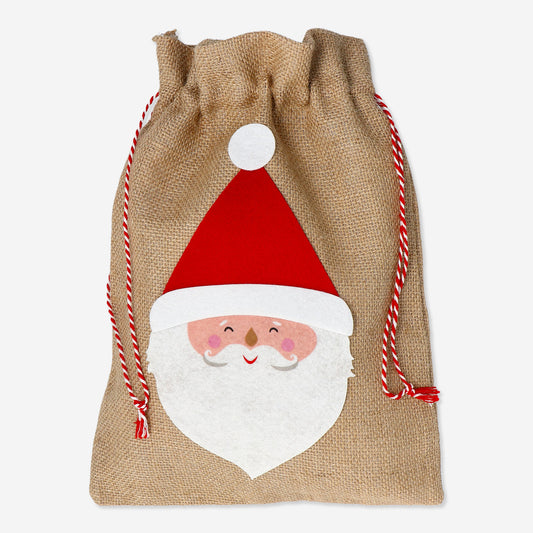 Giftbag Jute Santa 35 X 28 Cm