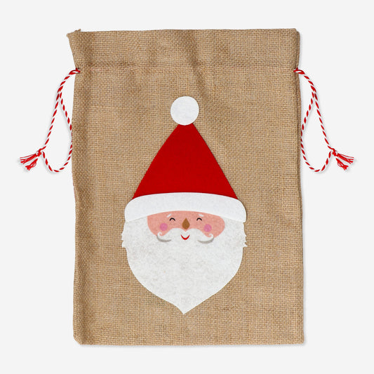 Giftbag Jute Santa 35 X 28 Cm