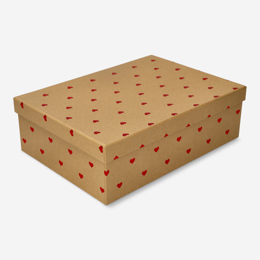 Gift Box Craft Red Heart Foil Large 28 X