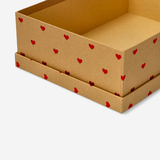 Gift Box Craft Red Heart Foil Large 28 X