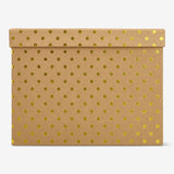 Gift Box Craft Gold Dot Foil Large 28 X