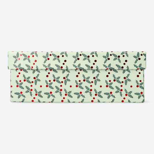 Gift Box Holly Print Large 21 X16 X7,5Cm