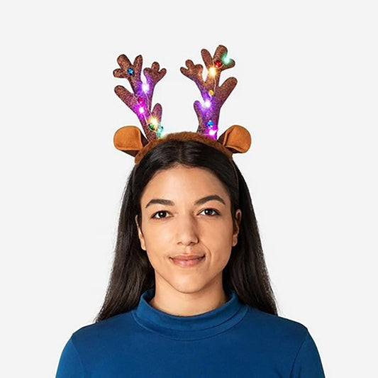 Headband Reindeer W Lights