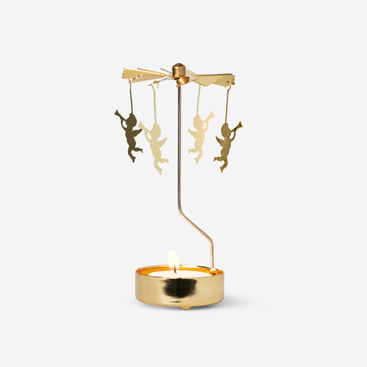 Tealight Holder Angle Play Gold with Stars