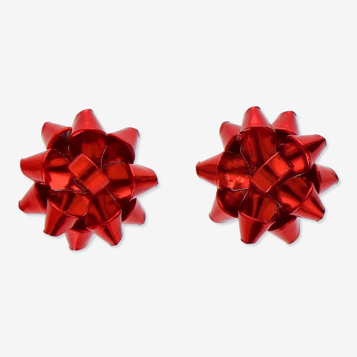 Earrings Stud Red Christmas Star Small