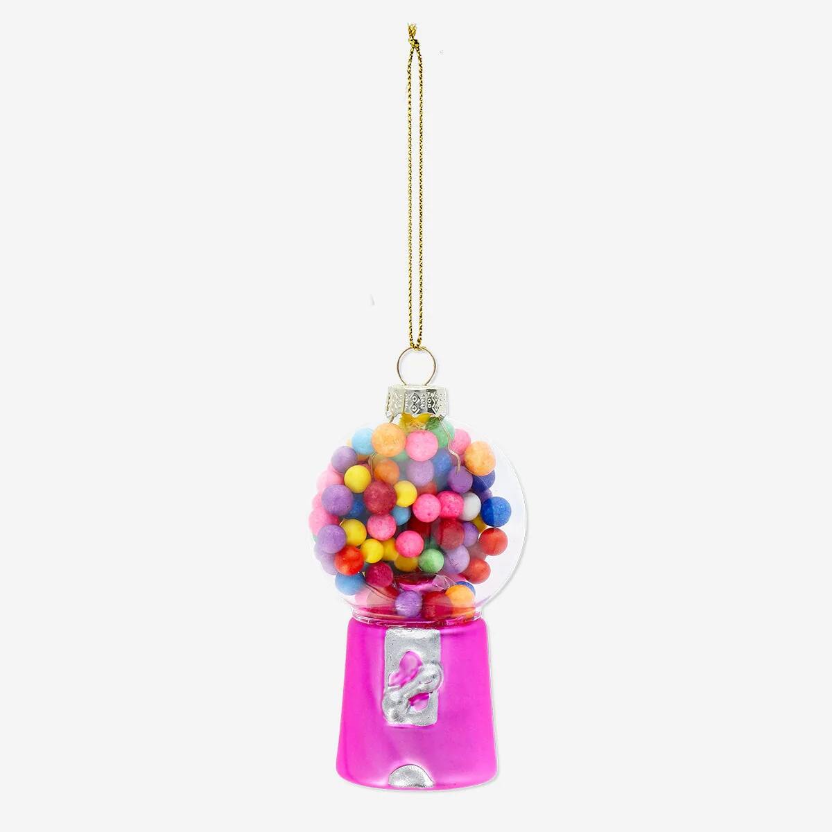 Bauble Gum Machine Pink Glass (In)