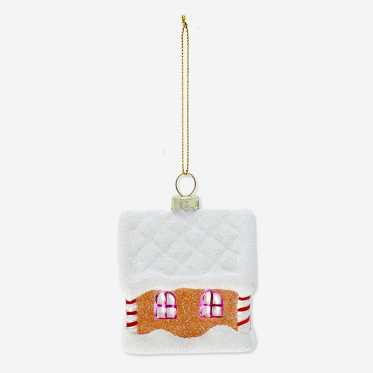 Bauble Gingerbread House Glass