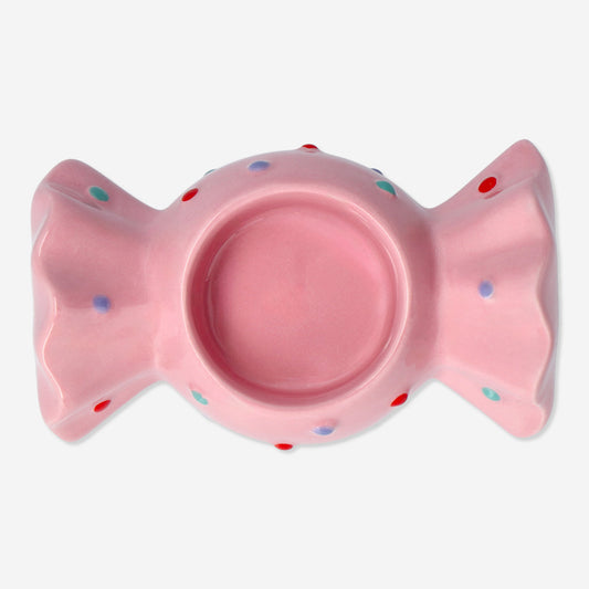 Tealight Holder Candy Shaped Pink&Gr(In)