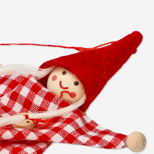 Ornament Elfs Pyjamas Boy&Girl Red 2Mix