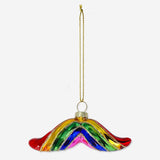 Bauble Mustache Rainbow Glass (In)