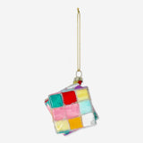 Bauble Cube Multi Color Glass (In)