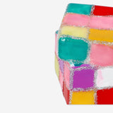 Bauble Cube Multi Color Glass (In)