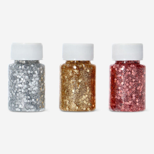 3Pk Glitter Glue - Xmas