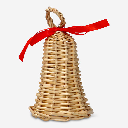 Bell with Red Bow Straw