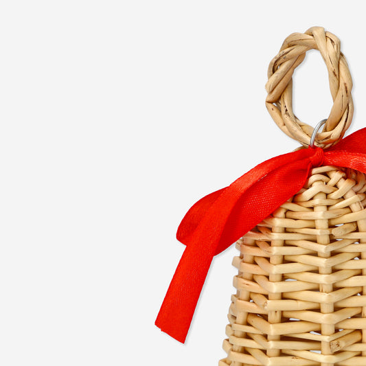 Bell with Red Bow Straw