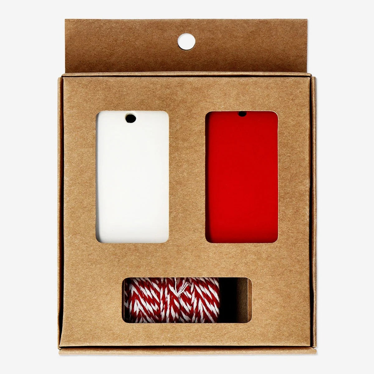 Wrapping Set Gift Tags And Ribbon Red