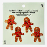 Decoration Stckerfelt Gingerbreadman 4Pc