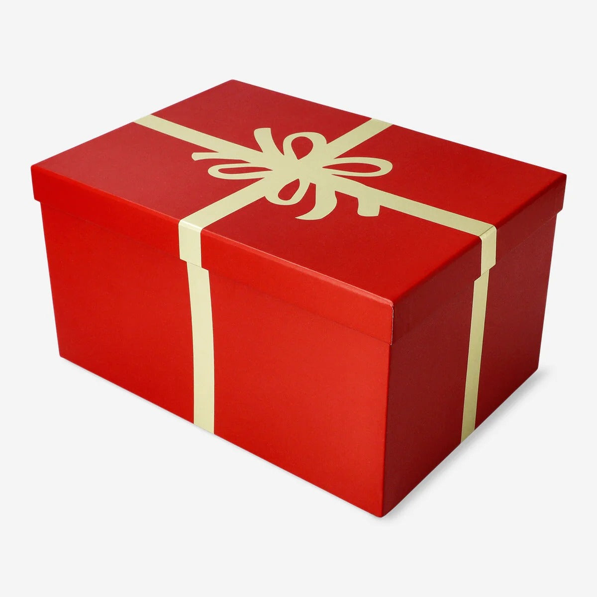 Gift Box Red Gold Foil Large 28X20X15Cm