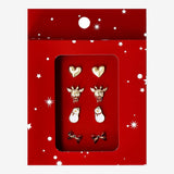 Earrings Giftbox 4 Pairs Snow Aop