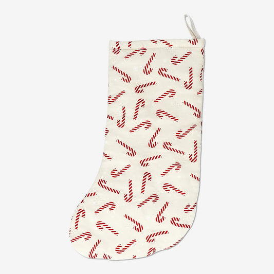 Stocking Quilted with Candy Cane Design