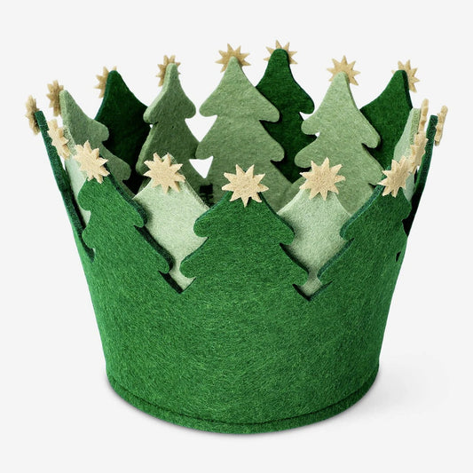 Basket Felt Green Christmas Tree(In)