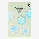 Erasers Snowflakes 5 Pcs