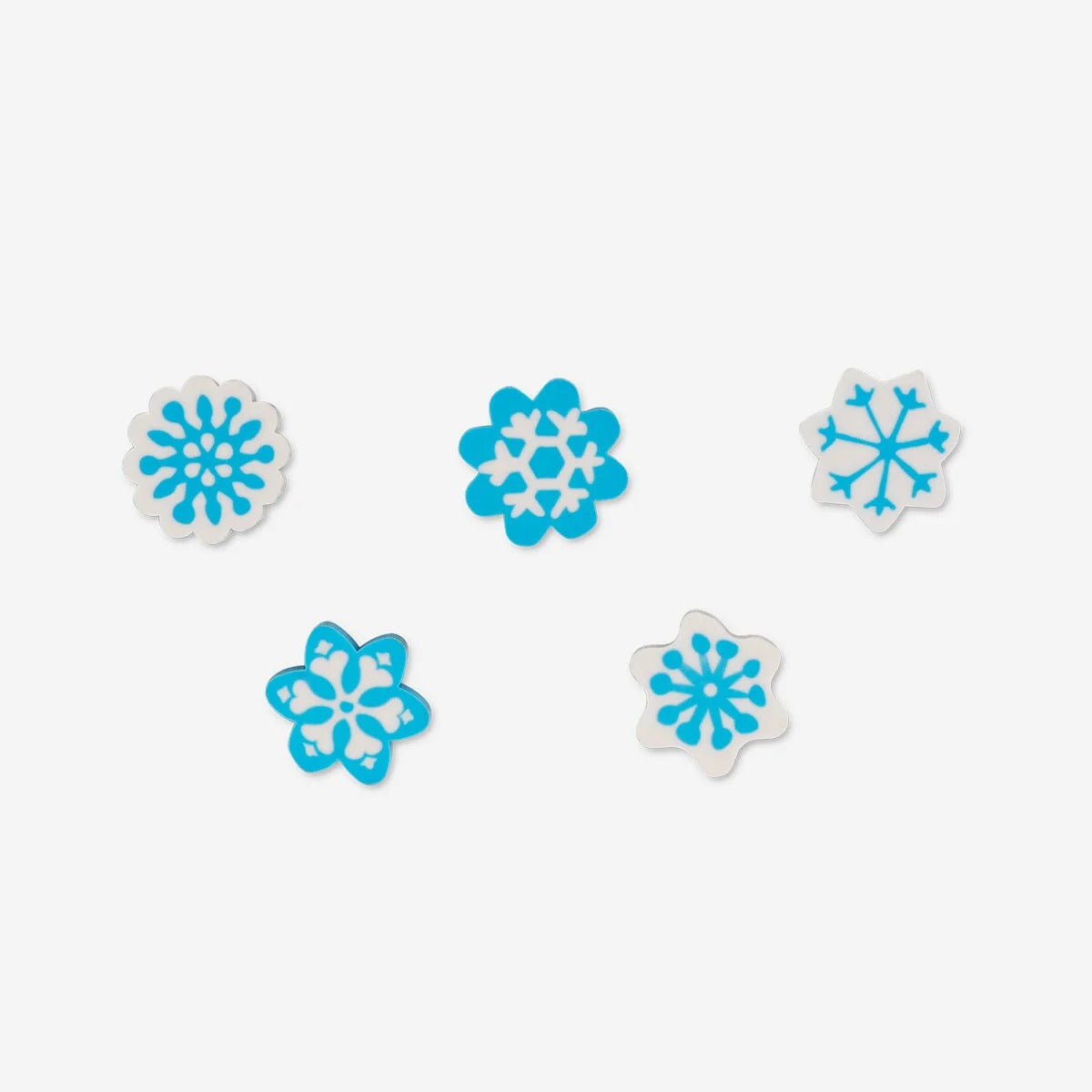 Erasers Snowflakes 5 Pcs