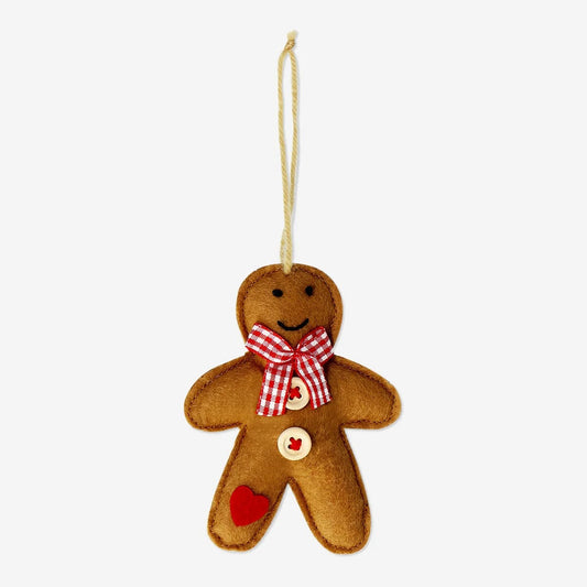 Ornament Gingerbread Man Felt (In)