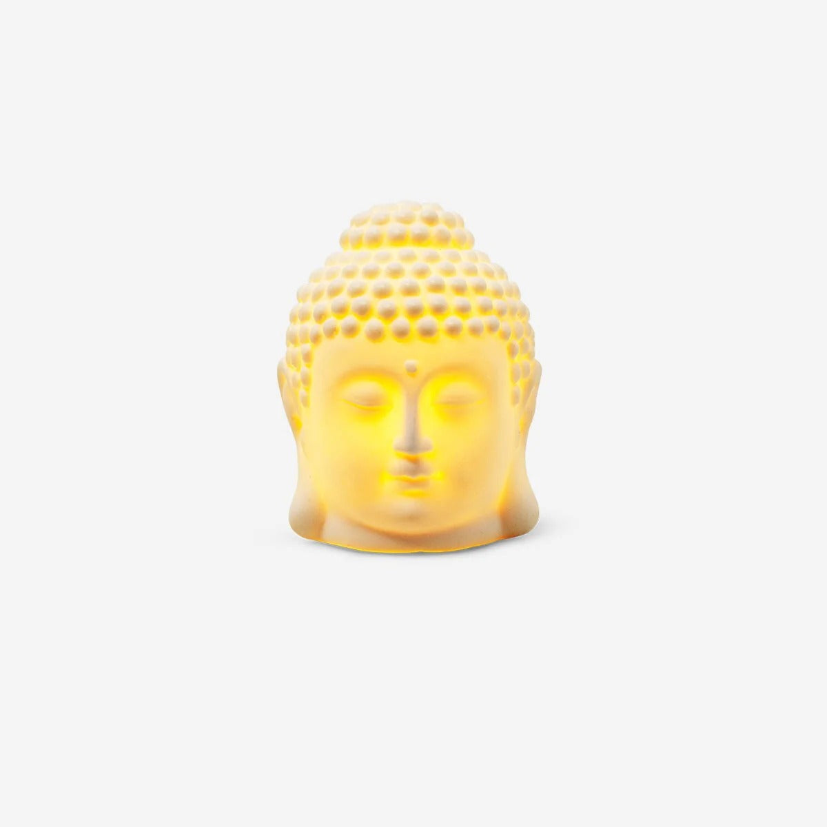 Led Light As Buddha Head Ceramic (In)