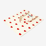 Tote Bag Canvas W. Red Hearts