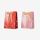 Pop Up Bags Gold Foil With Ribbon 2 Pcs