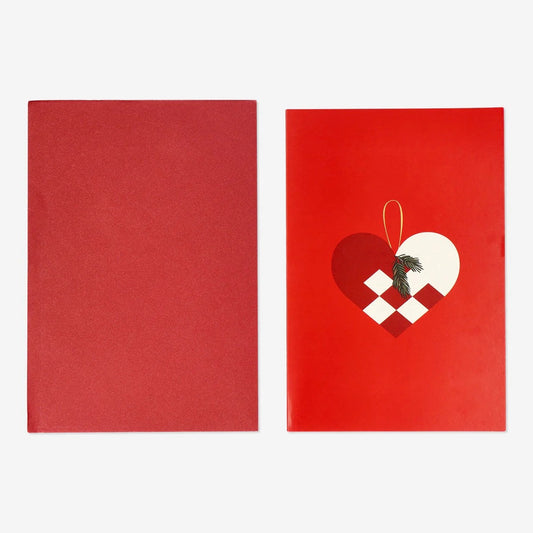 Card W Envelope Xmas Heart (In)