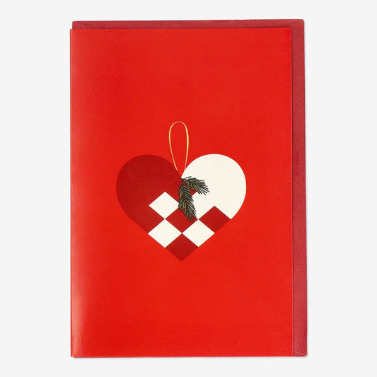 Card W Envelope Xmas Heart (In)