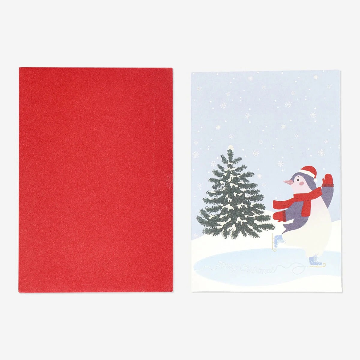 Card W Envelope Xmas Penguins (In)