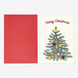 Card W Envelope Xmas Pom Pom Tree (In)