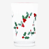 Drinkingglass 220Ml Holly Green And Red