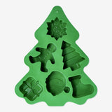 Silicone Form Cakes Shaped Xmas Tree Grn