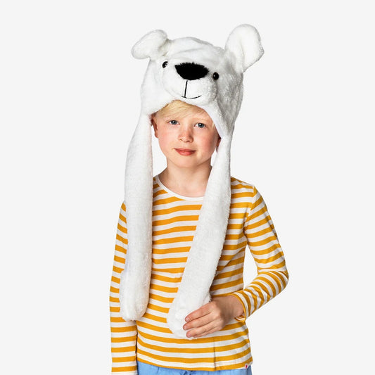 Hat As Polar Bear With Moving Ears