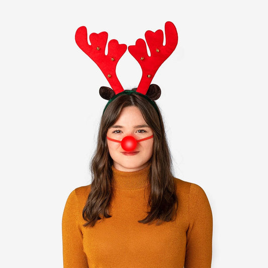 Headband Reindeer with Nose