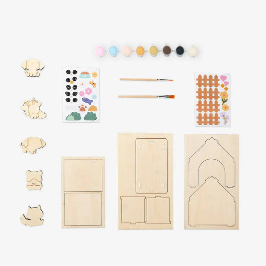 Paint Your Own Pet House W Figures