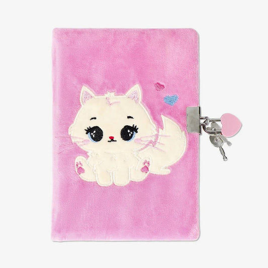 Diary W Lock Superfleece Cat