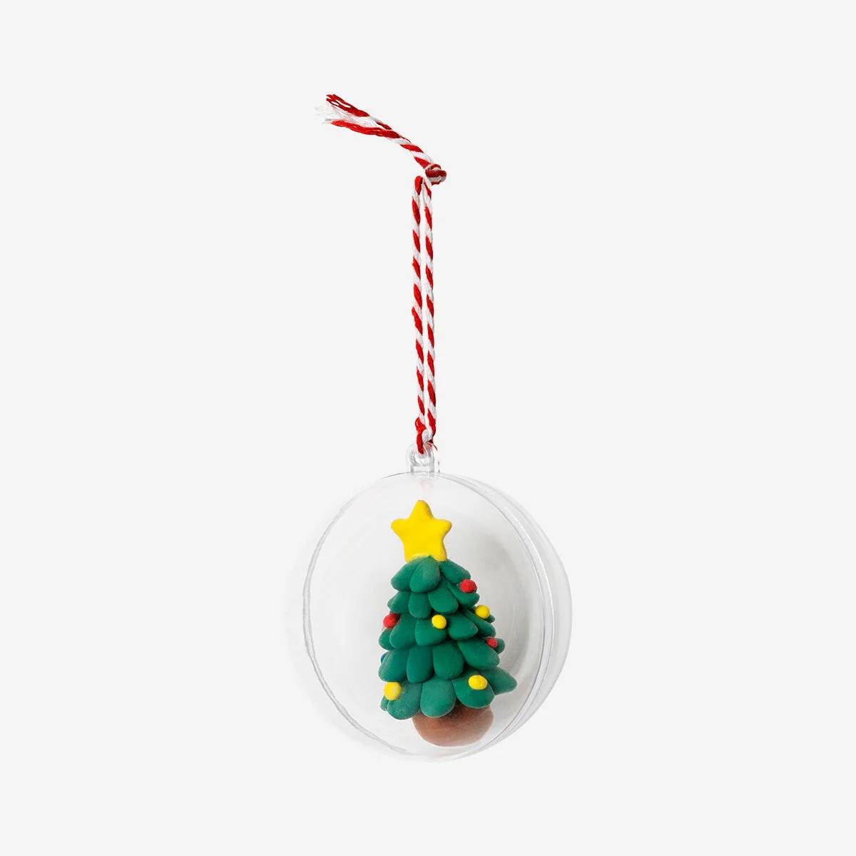 Diy Chirstmas Bauble W Light Clay Tree
