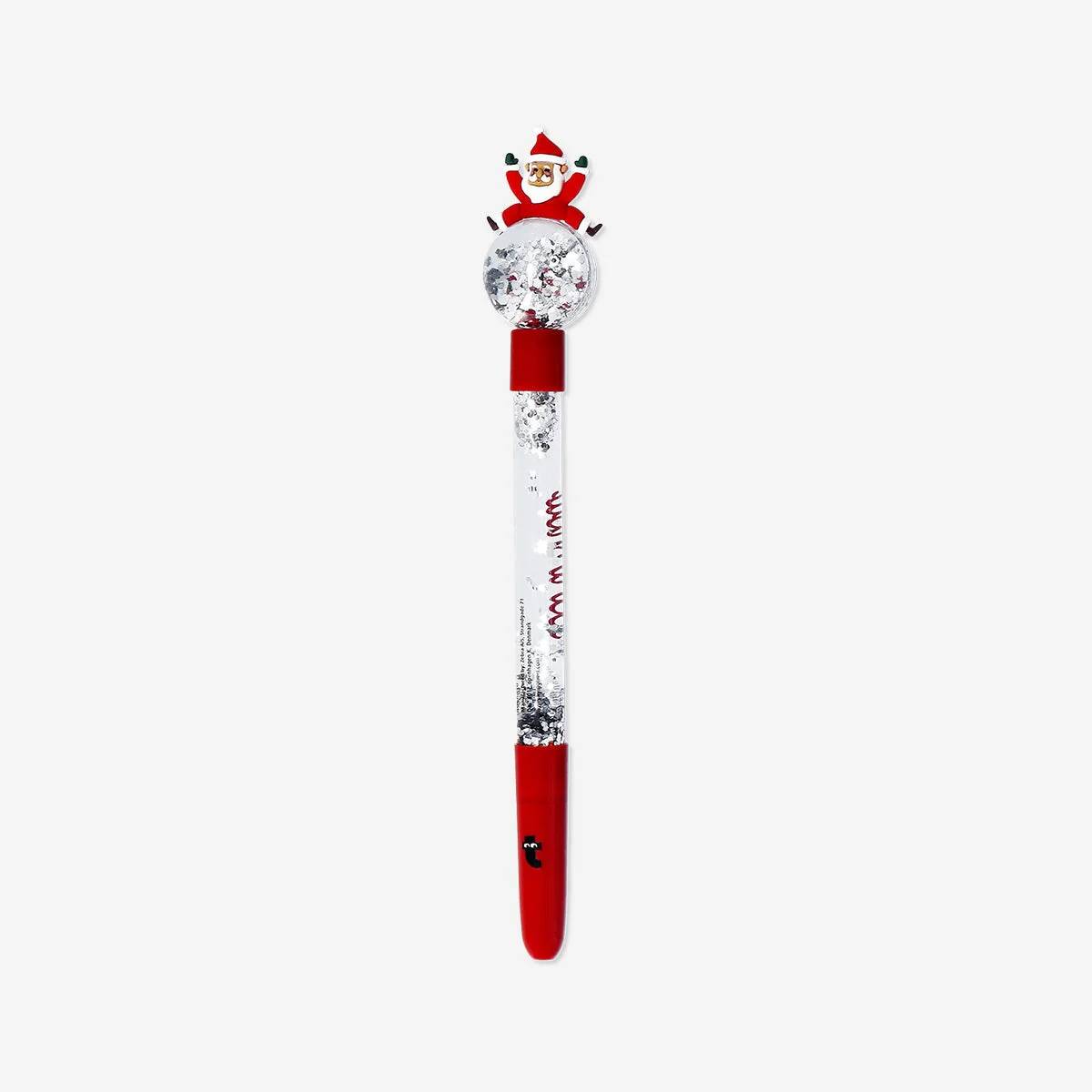 Pen Snowglobe Santa (In)