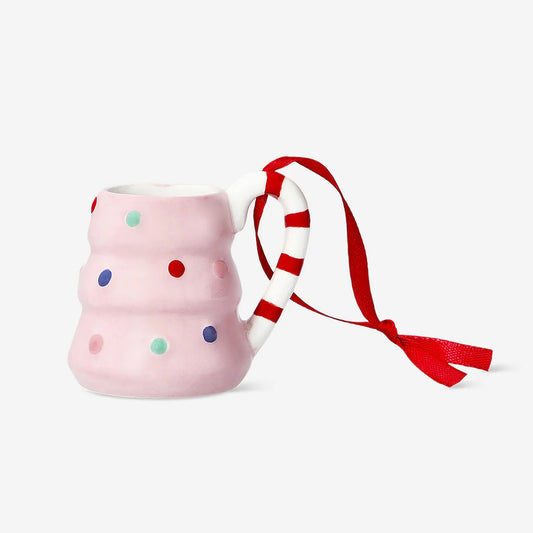 Ornament Minimug Pink Christmas Tree(In)