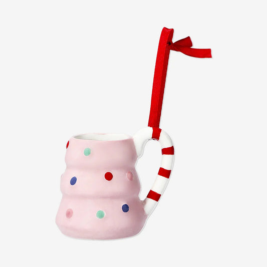 Ornament Minimug Pink Christmas Tree(In)