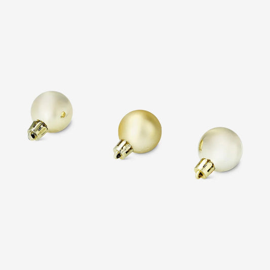 Baubles Gold Plastic Small 16 Pcs (In)