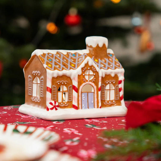 Tealight Holder Gingerbread House Big